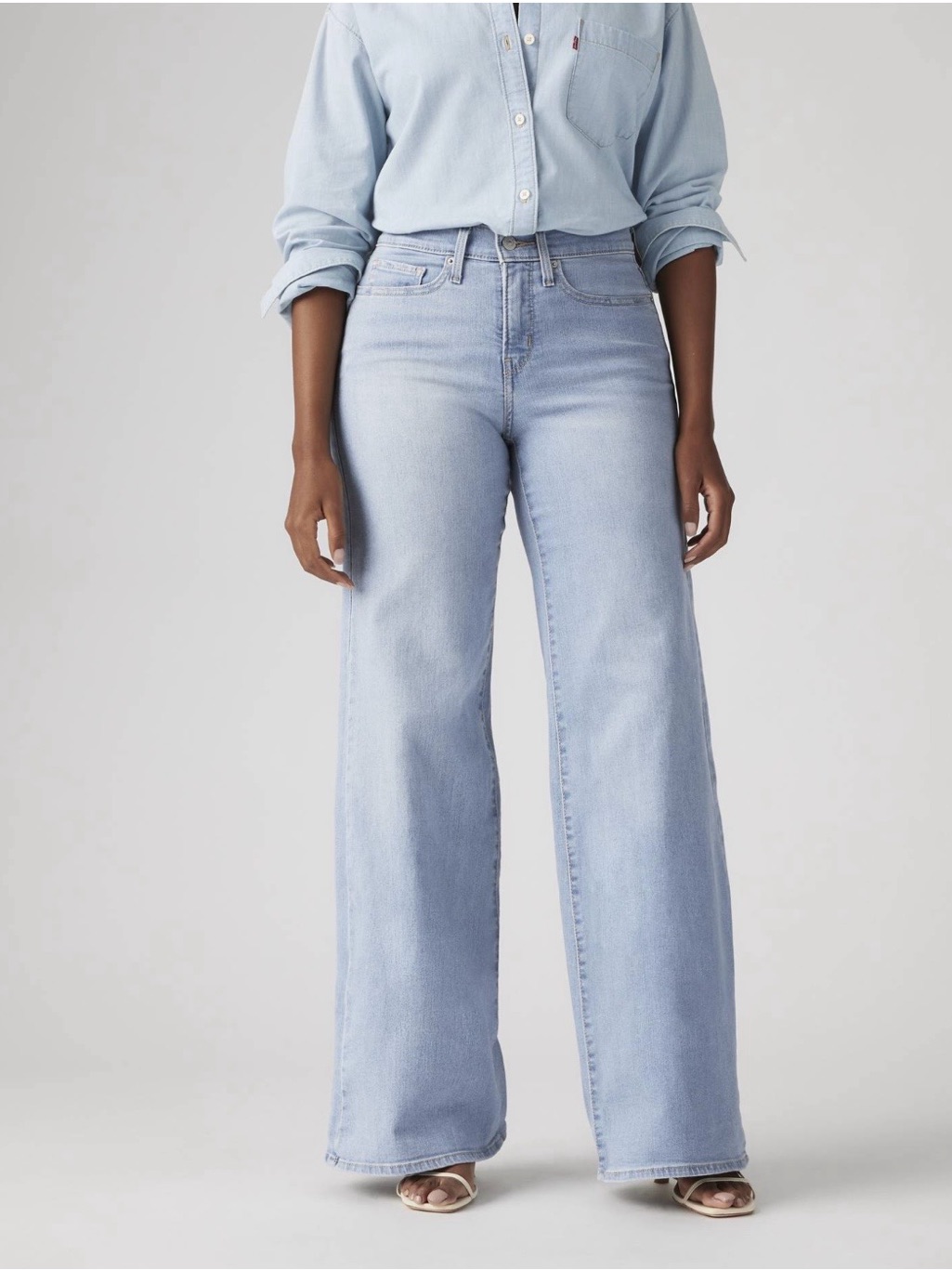 Levi's Light Blue Wide-Leg High-Rise Jeans
